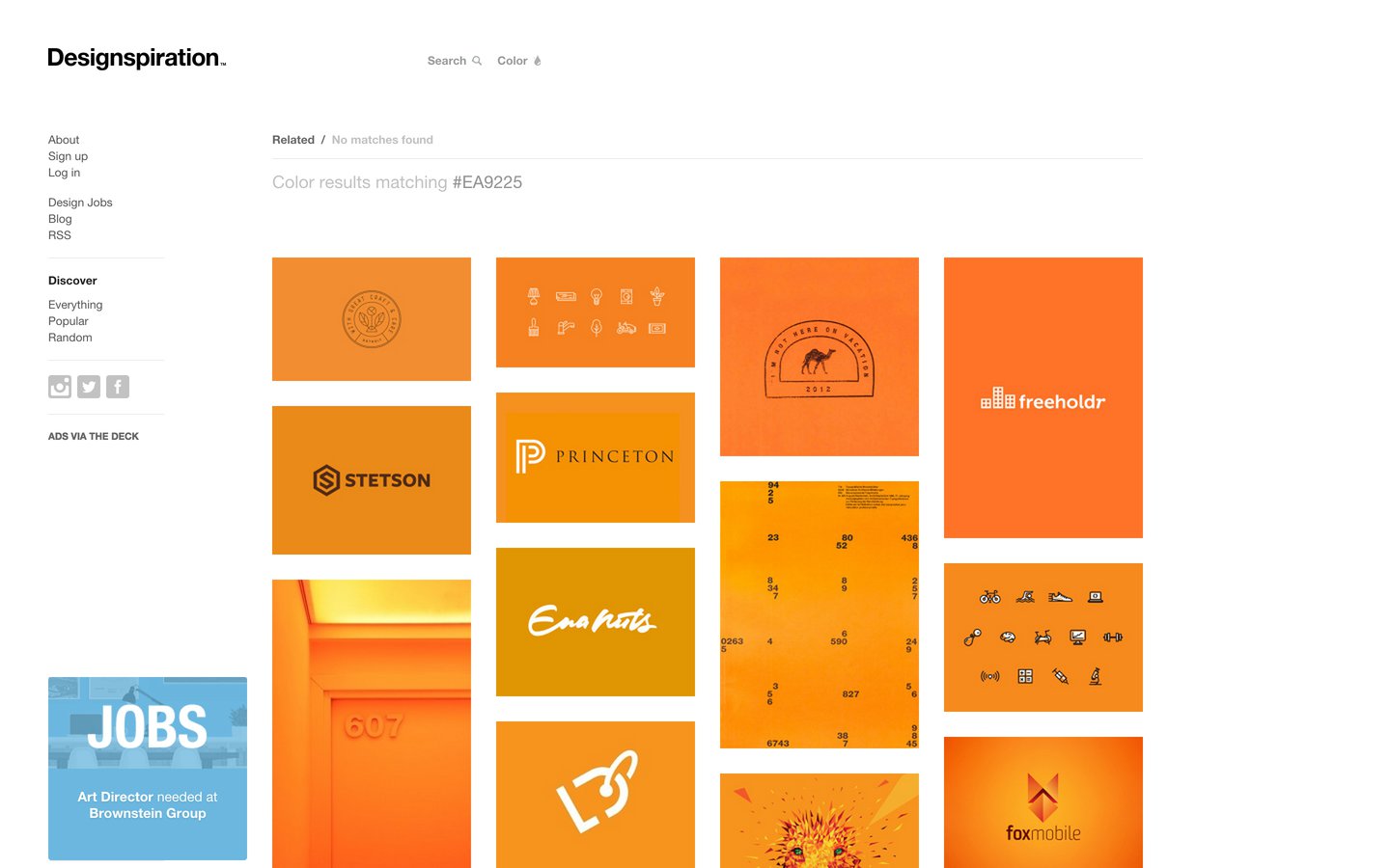 Designspiration | How to Search for Images by Color