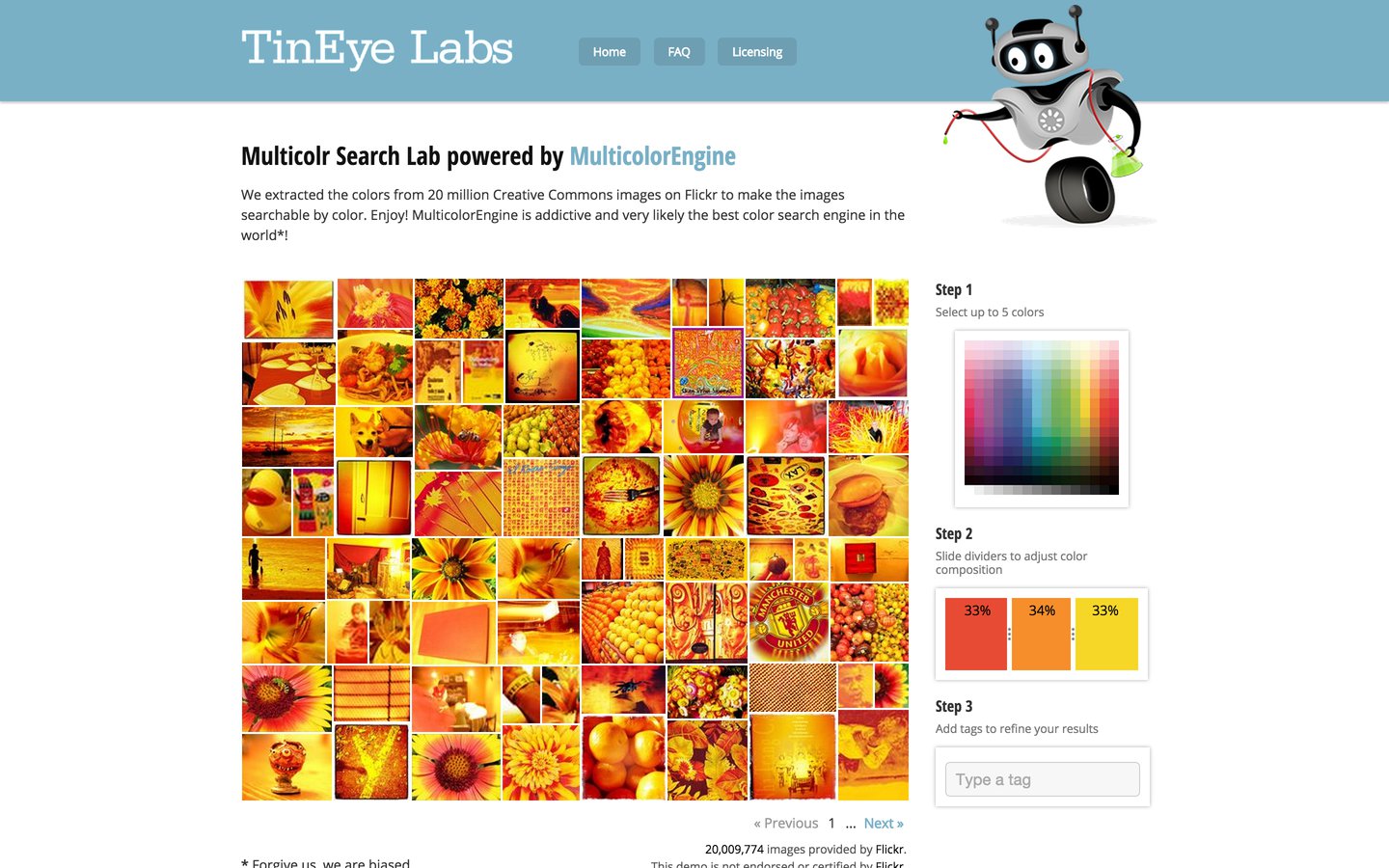 Multicolr by TinEye Labs | How to Search for Images by Color