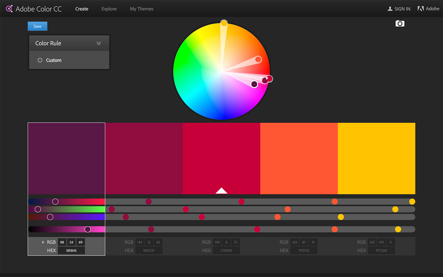 Adobe Color CC | Color Palette Generator