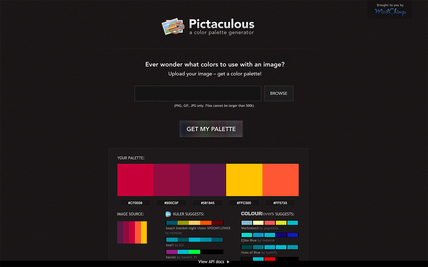 Pictaculous | Color Palette Generator