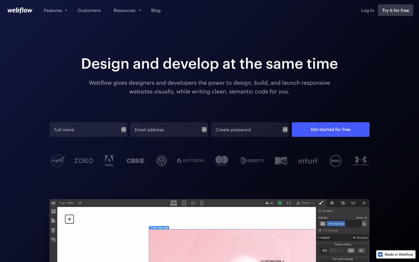 Webflow: Responsive web design tool, CMS, and hosting platform